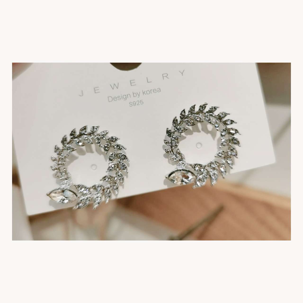 Korean hot style silver needle abnormity ear stud thumbnail