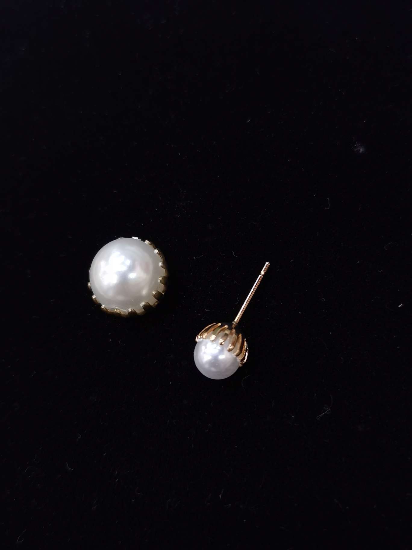 10Mm Multi-Claw Pearl Buckle Earrings