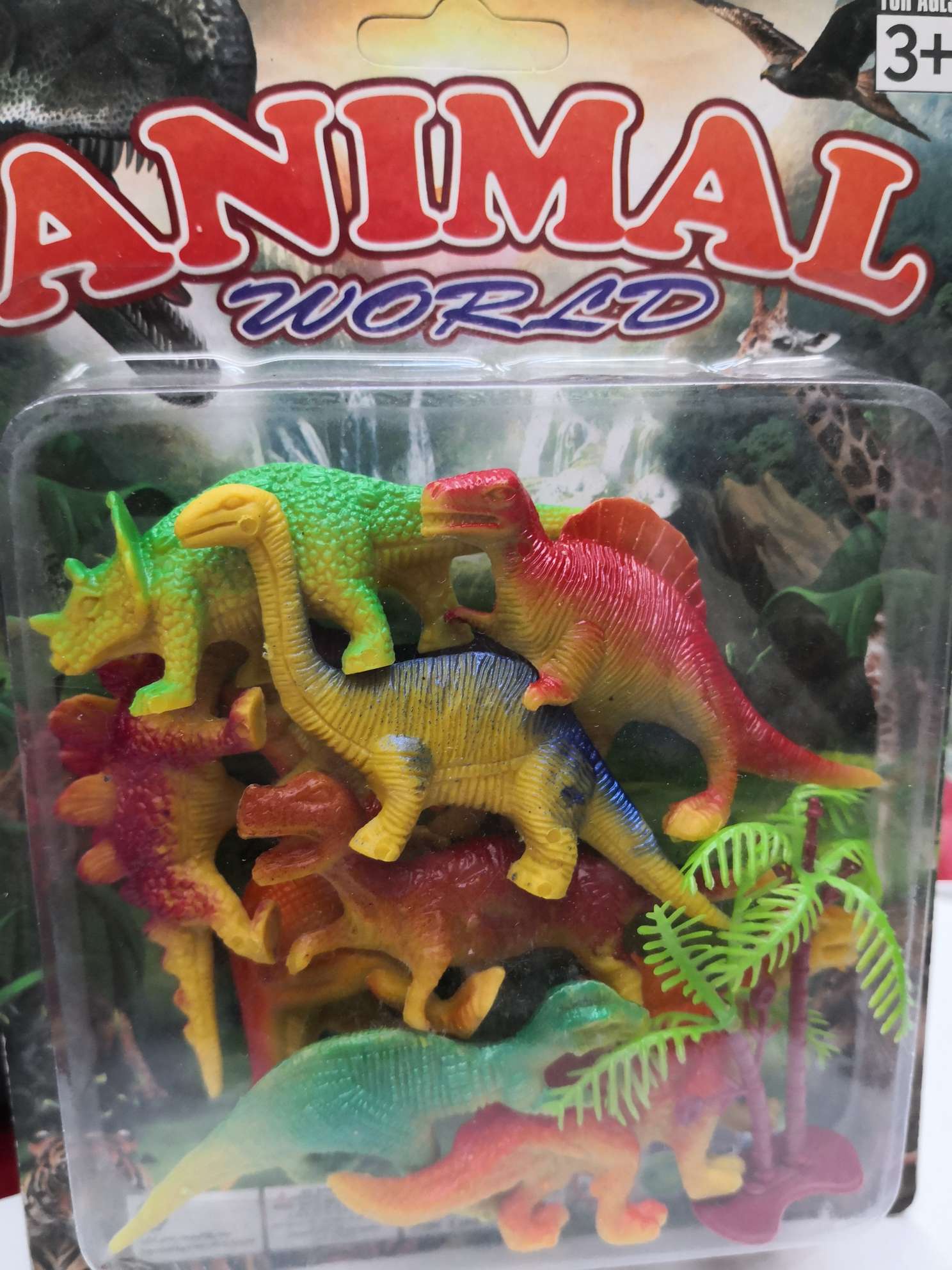 Suck card eight color small dinosaur