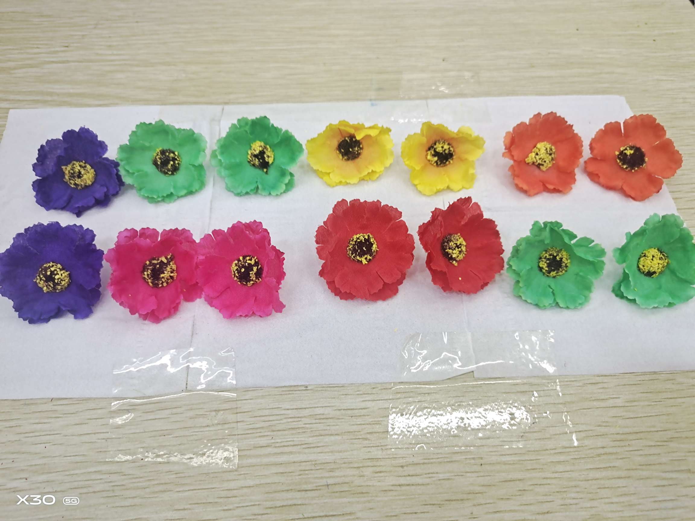 7色五耳毛芯波浪纹小花