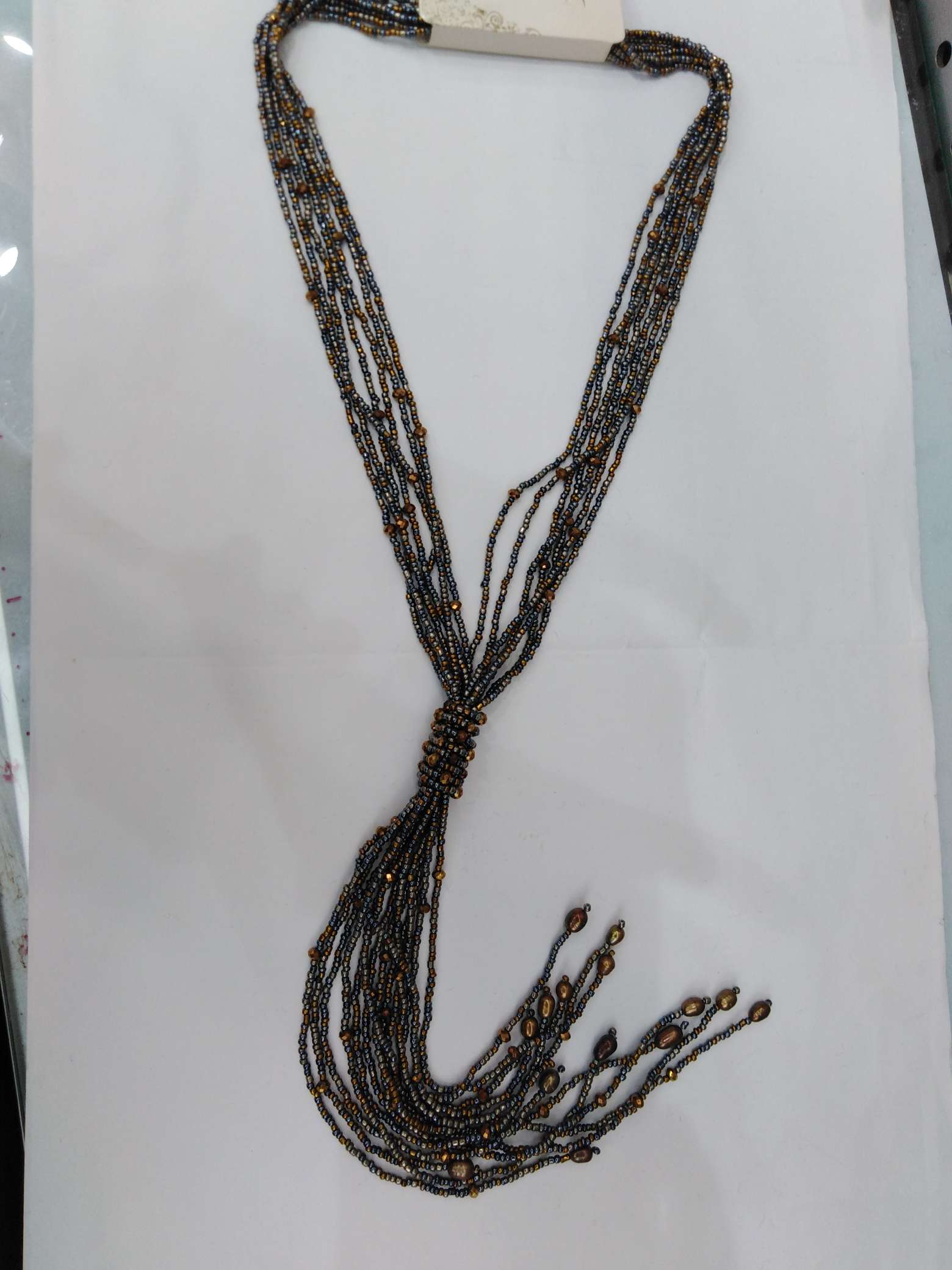 Pearl tassel necklace thumbnail