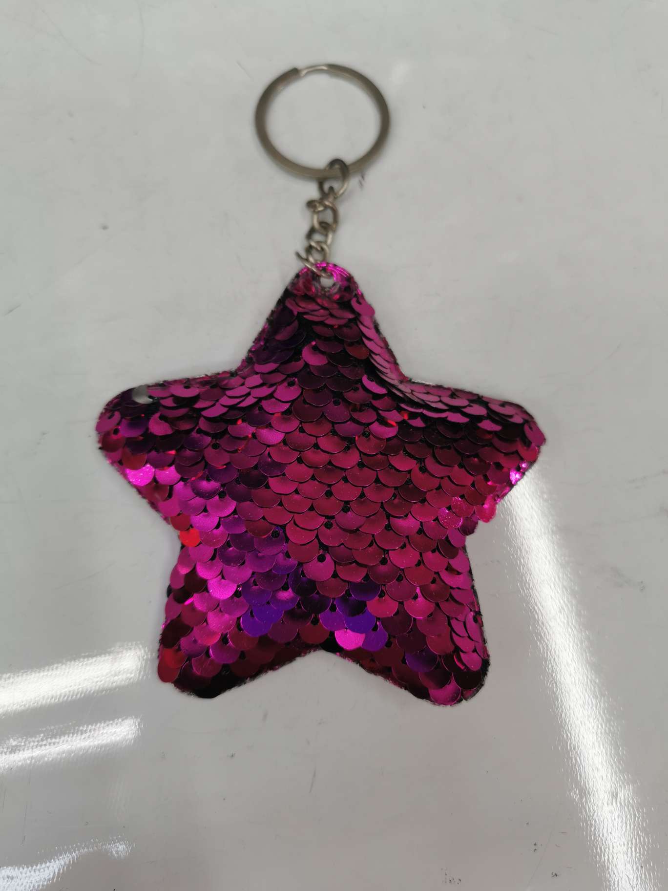 Sequin five star key chain thumbnail