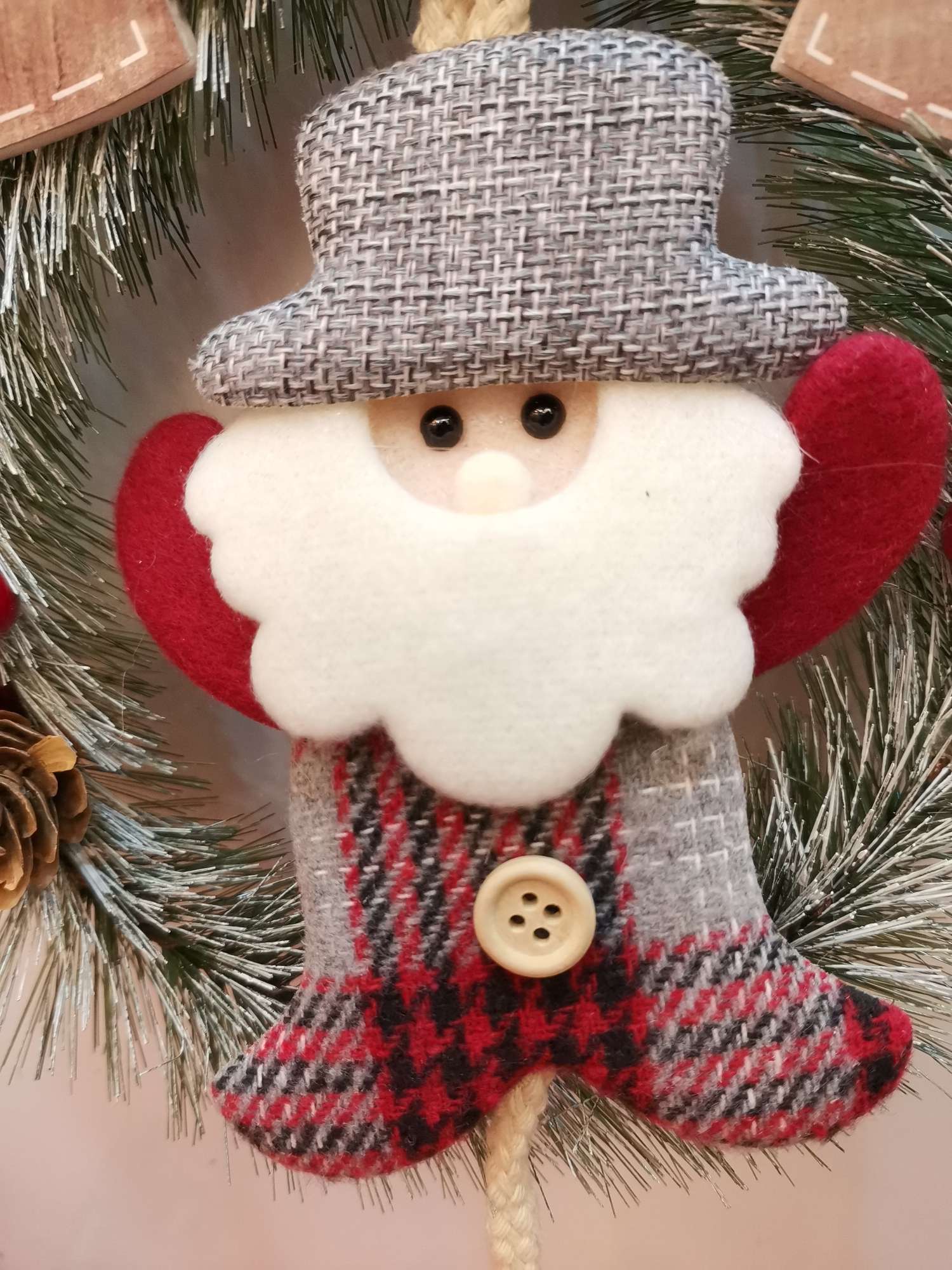 Christmas pine needle ring pendant, 19*31CM details Picture