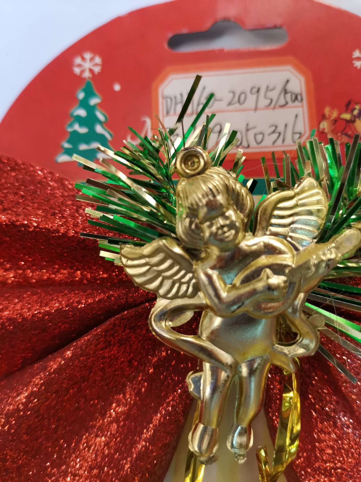 Christmas bow with bell pendant, 14*14.5CM Application Scenario