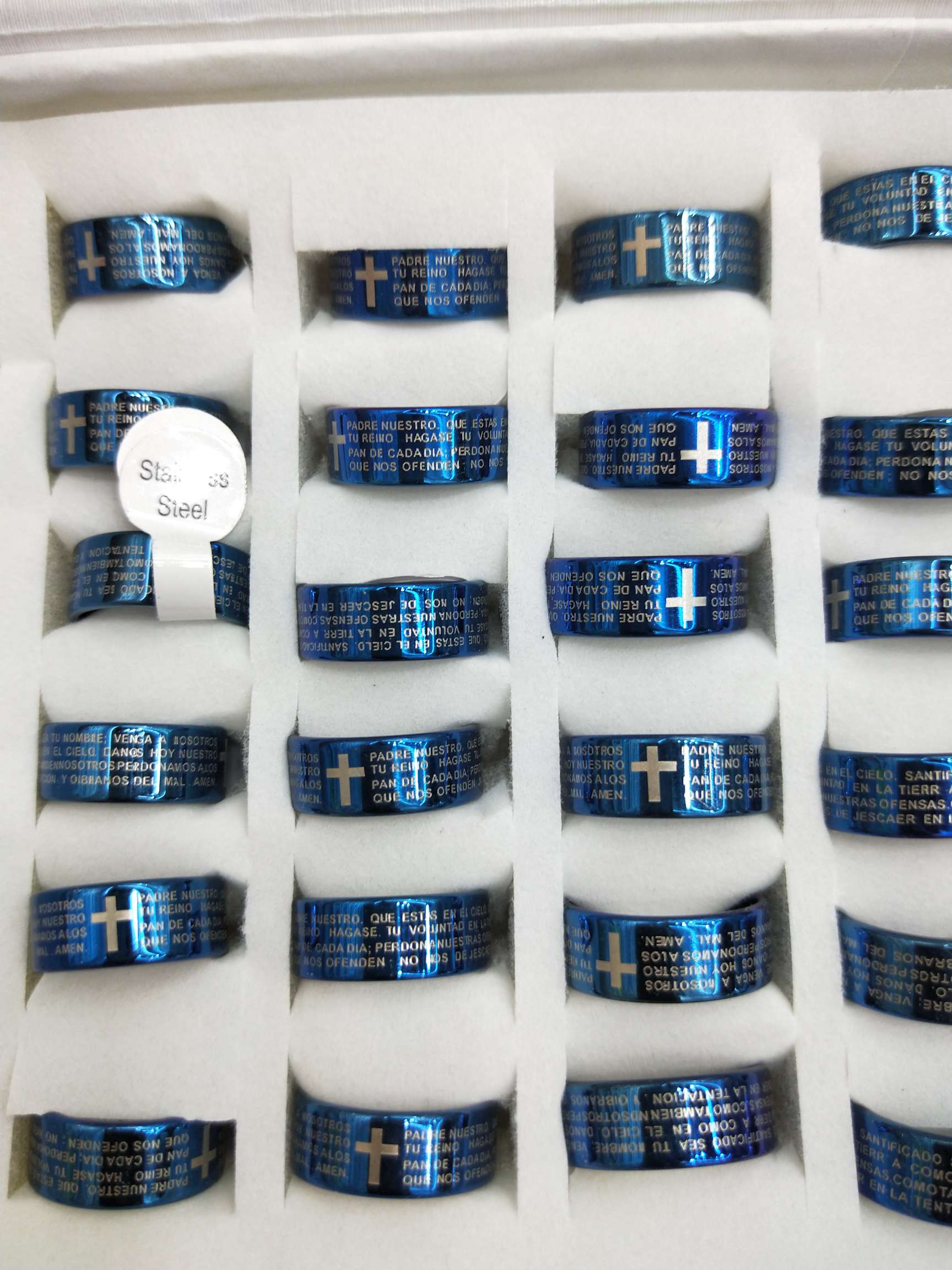 8m *1.5平面打标十字经文   镀蓝