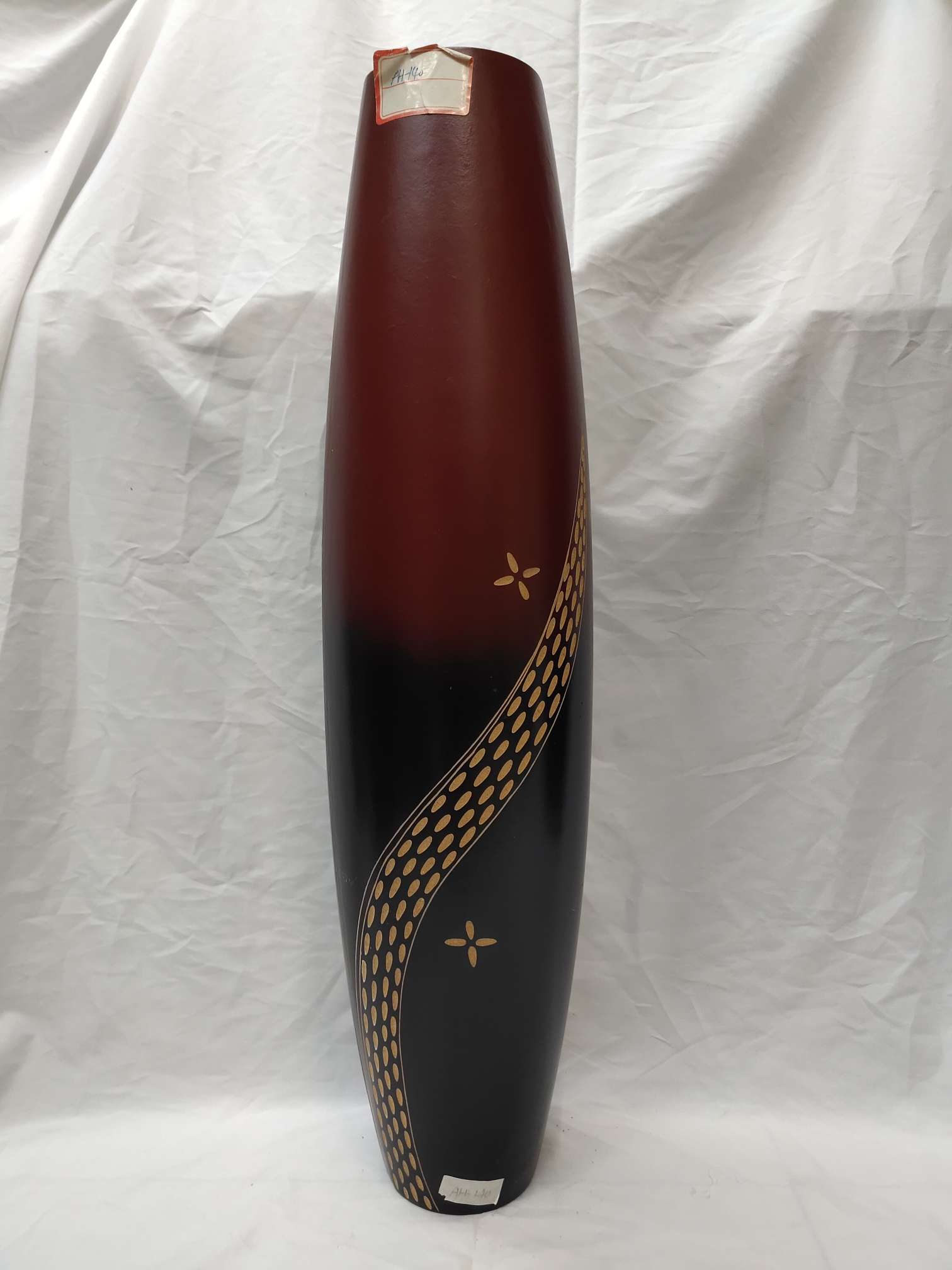 Hand-carved floor-standing large vase