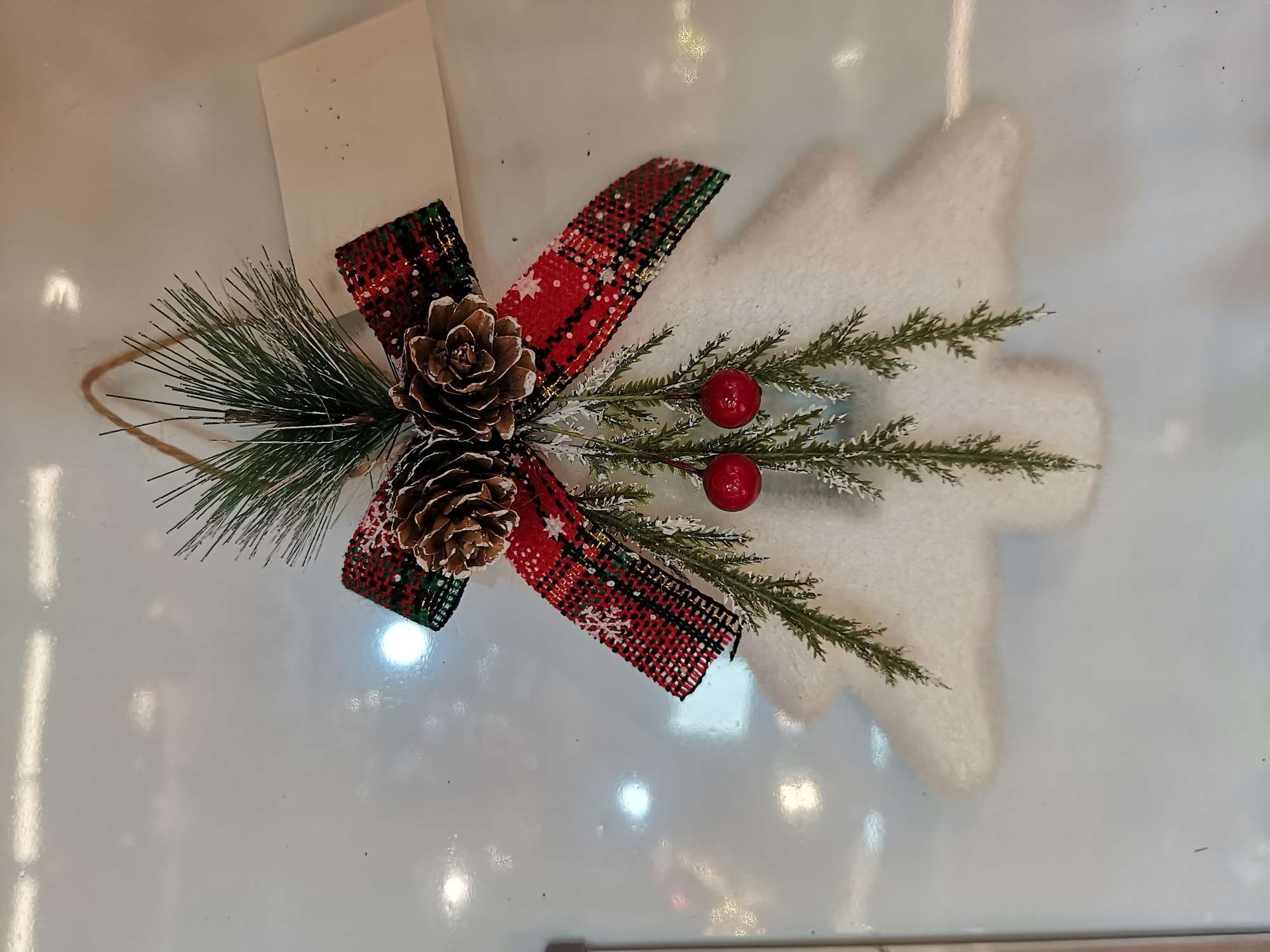 Christmas foam tree-shaped pendant 16*13.5CM