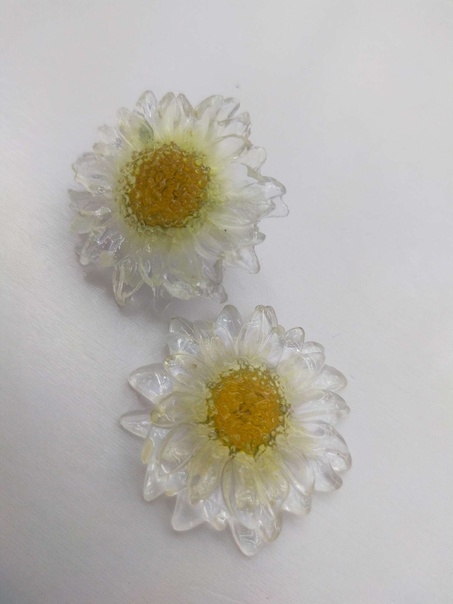 Resin accessories put dried flowers, earring accessories, headrope accessories, small fresh, South Korea east door, high-grade, temperament accessories thumbnail