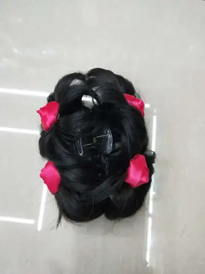 Double Floral Double Wig Grab Clip Double Floral Classic Invisible Traceless Natural One-Piece Hair Extensions