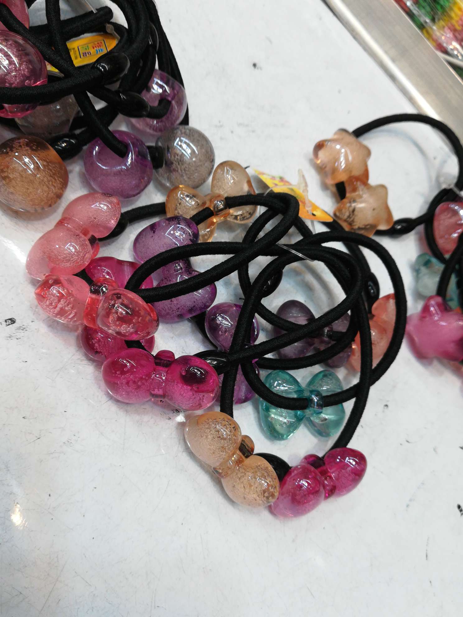 中小号汽泡珠，园珠，五星，桃心， 蝴蝶，方块，领节详情图6