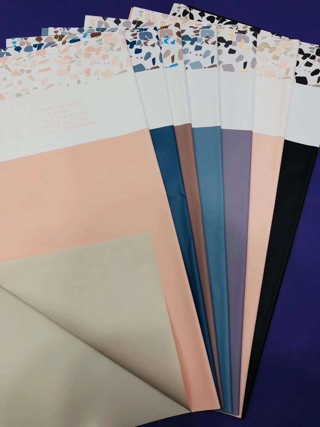 Factory direct flower wrapping paper florist material waterproof small stone Oya paper