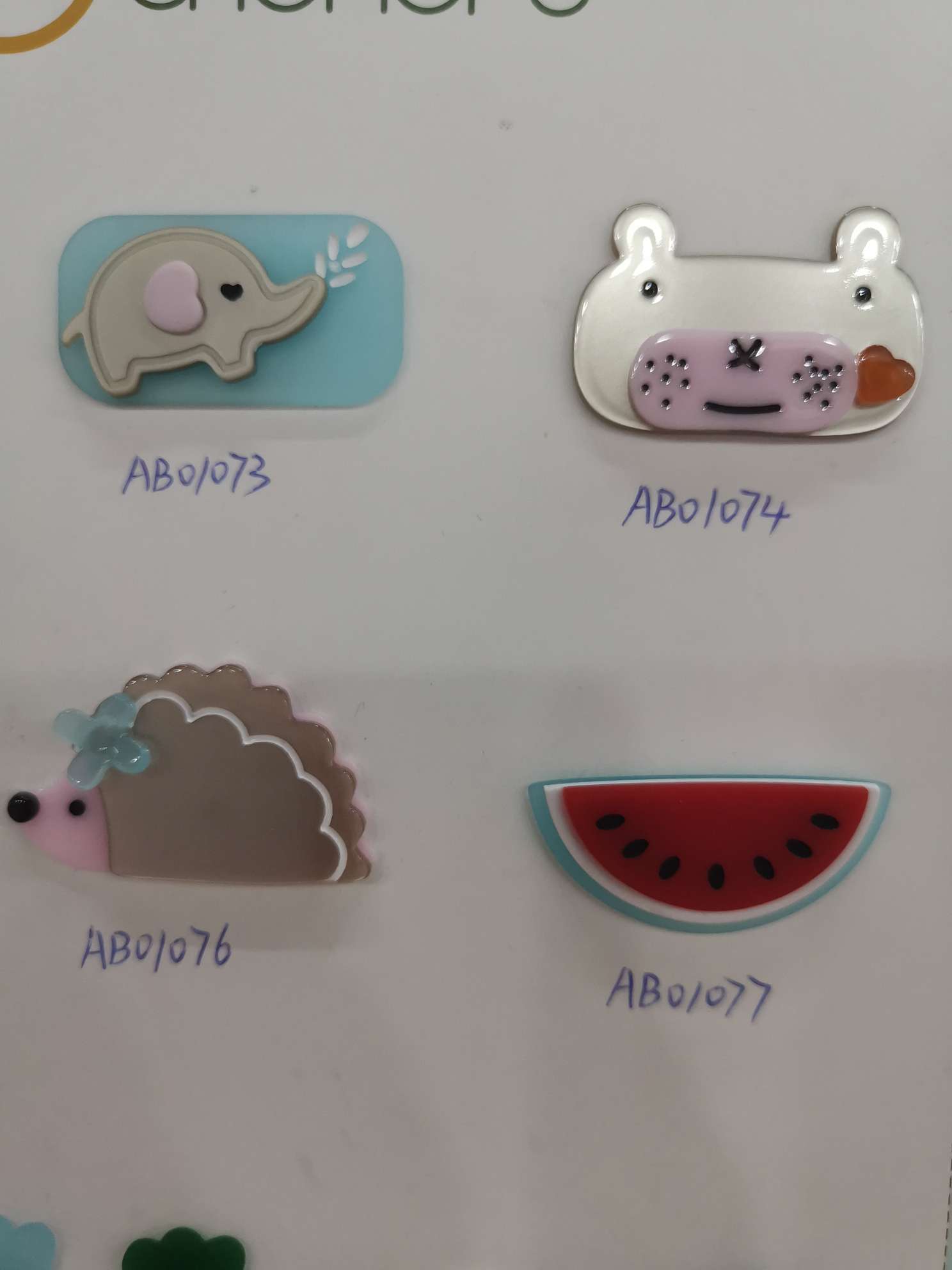 Popular acrylic jewelry accessories with cartoon splicing details Picture