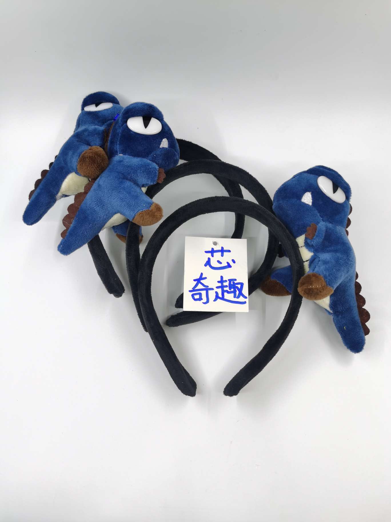 Cute plush toy chair headband, funny female dinosaur headwear, face-washing and hair-pressing hairpin, Shirley rose-style hair accessory Specification image