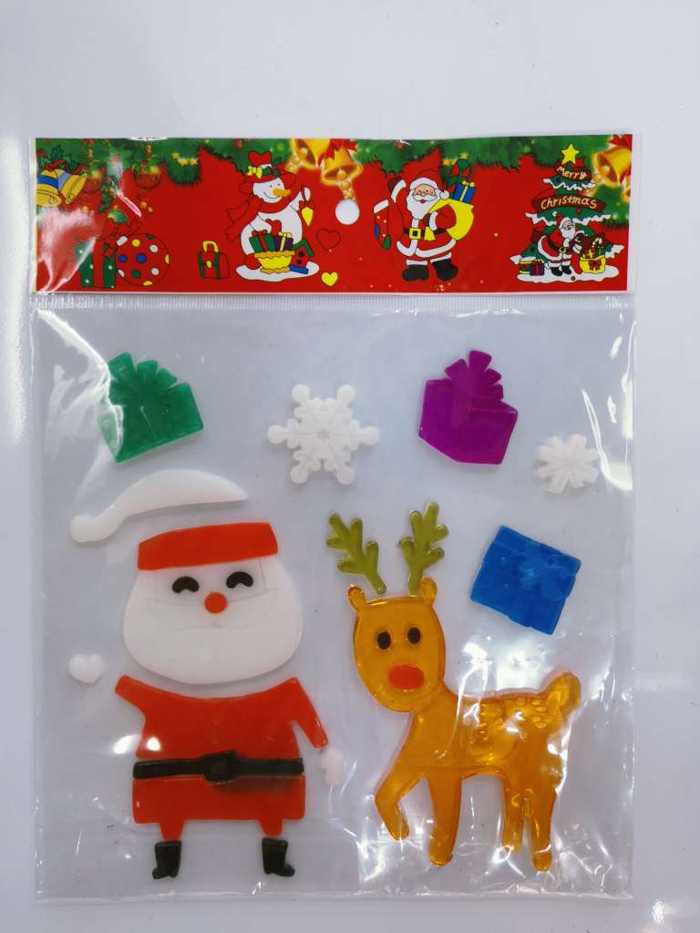 胶装卡头 可爱贴软胶贴 树老人雪人麋鹿