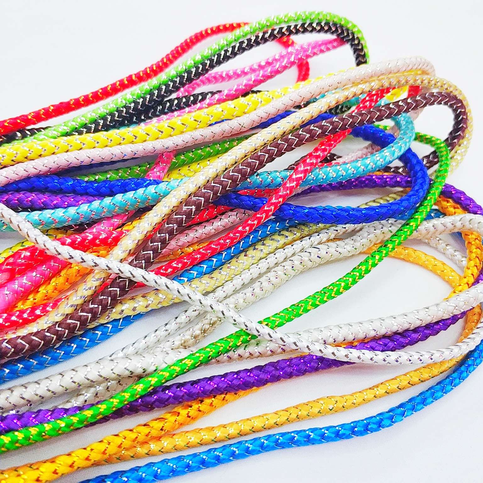 Production Direct Sales Of High-End Gold And Silver Hand Belt Rope Core Low Elastic Silk Ribbon Gift Wrap Rope