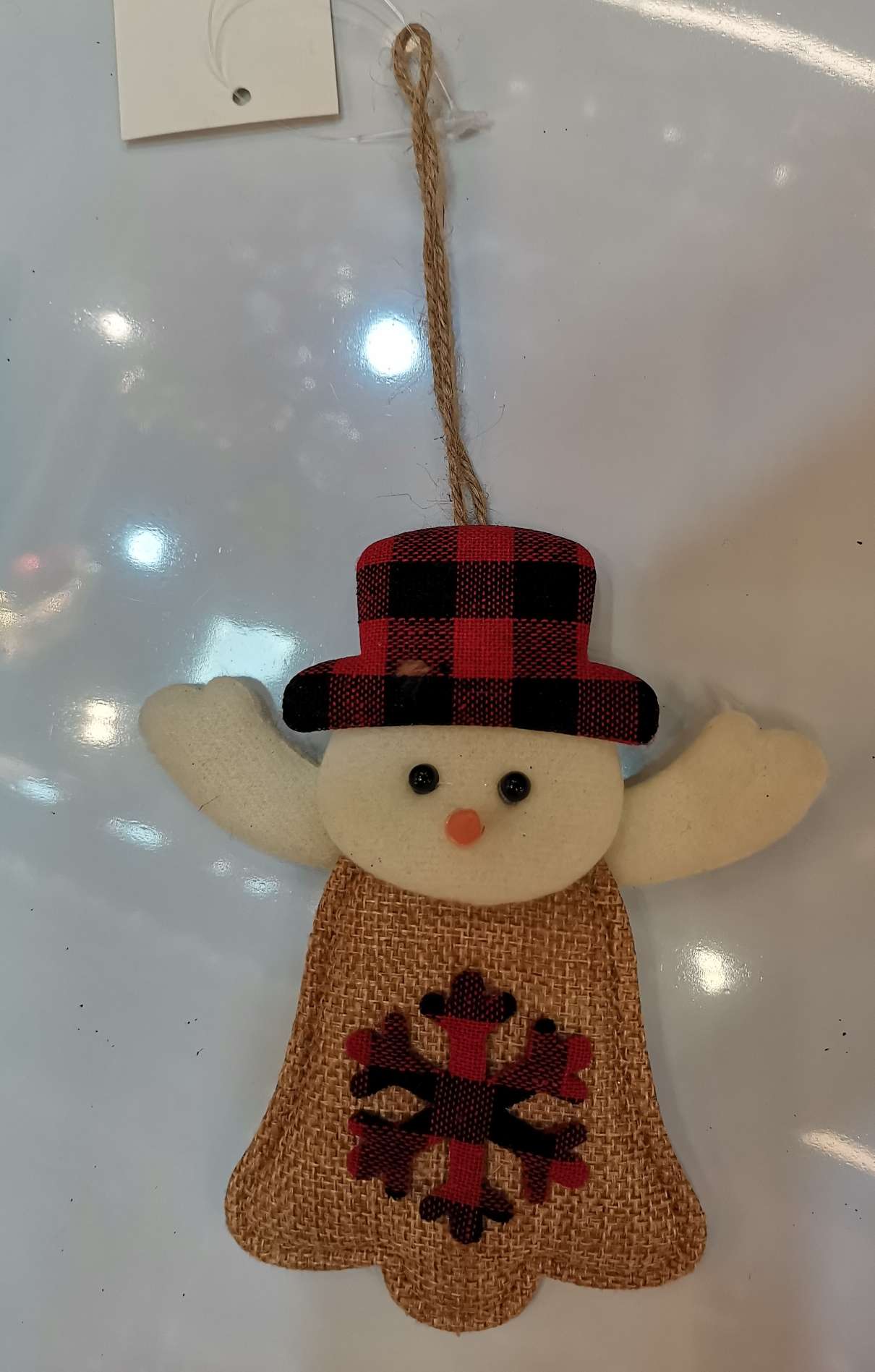 圣诞雪人带雪花挂件11.5*14CM