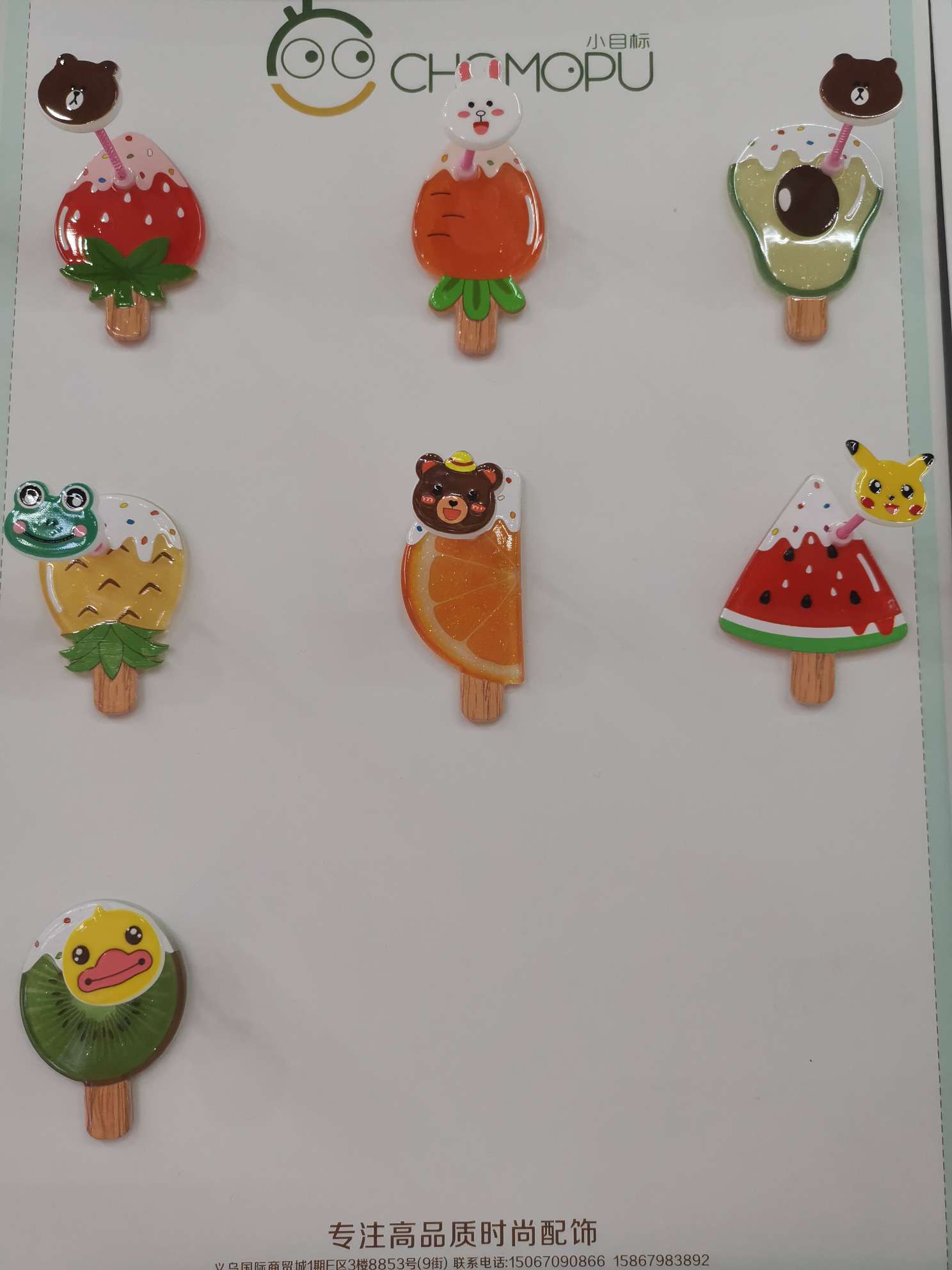 Popular acrylic jewelry accessories with spring fruits