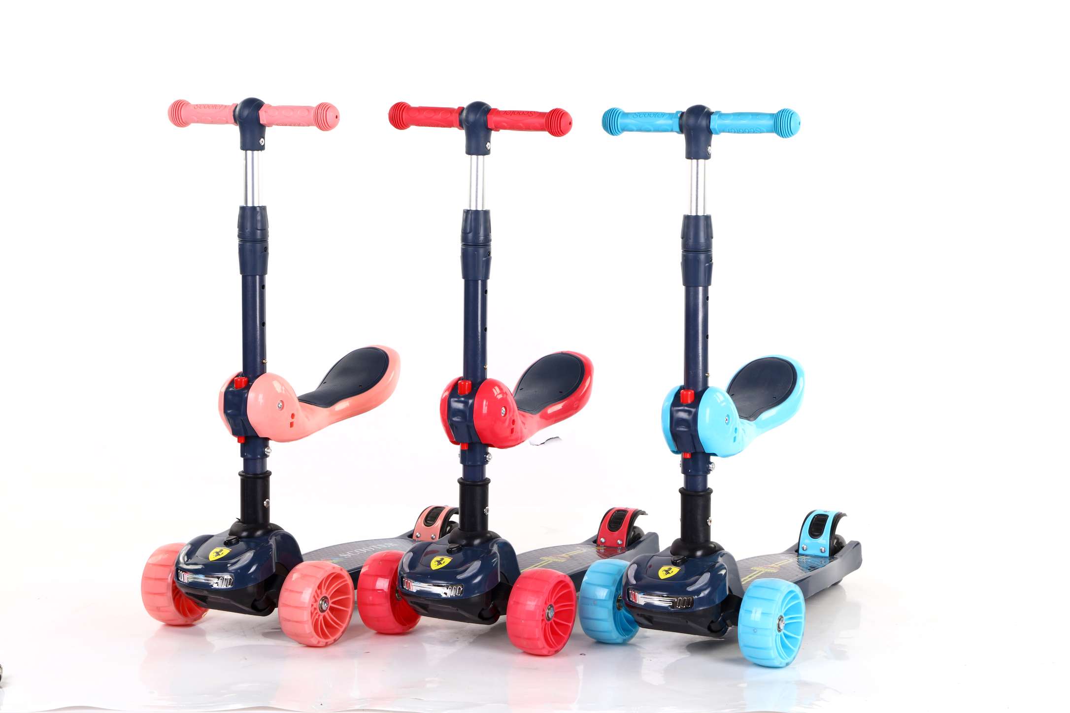 The two-in-one scooter is foldable