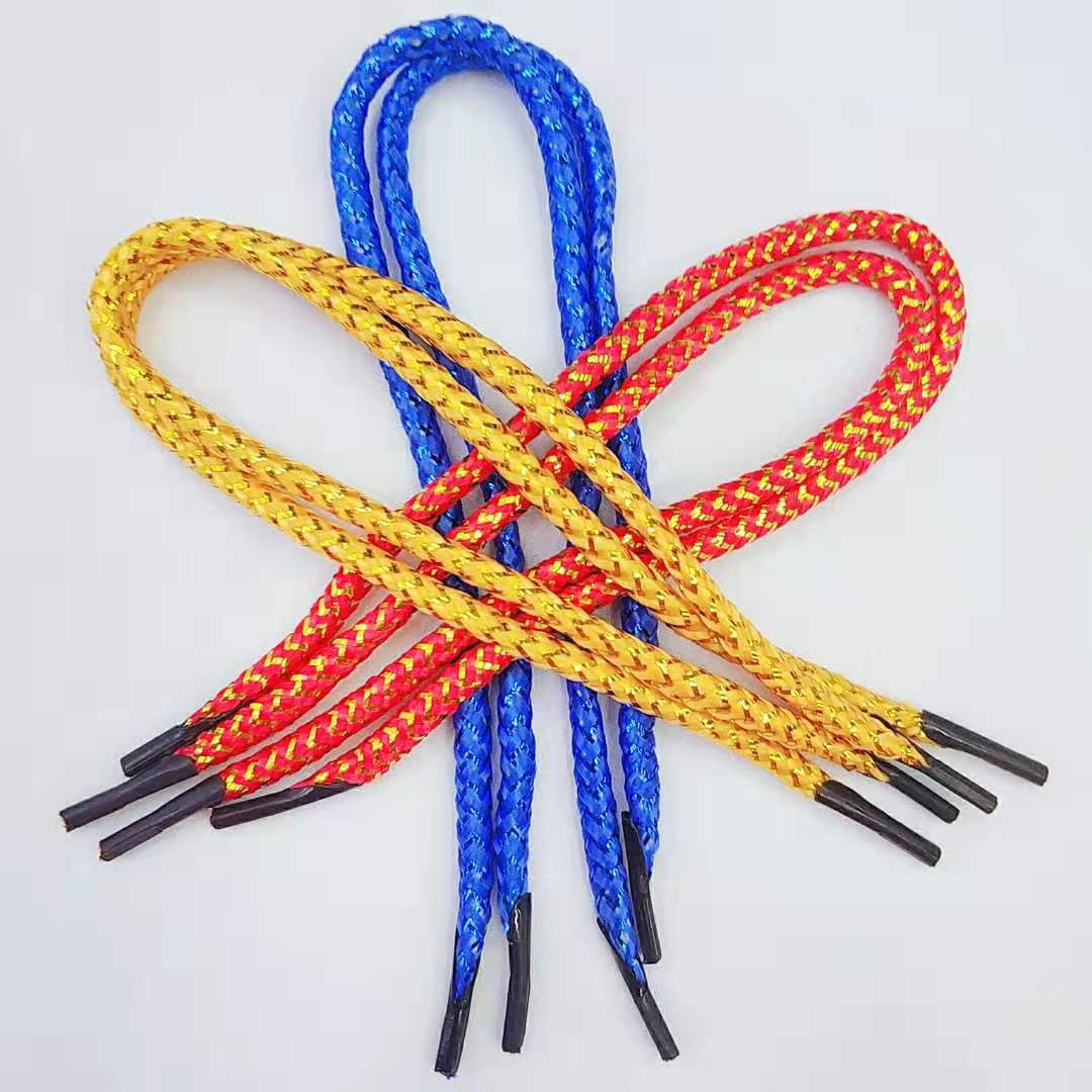 Manufacturers Direct Sales Half Jin Silk High-End Gift Box 4Mm Decorative Packaging Rope Gold And Silver Silk Ribbon Plastic Head Hand Rope Gold And Silver Silk Can Be Customized Application Scenario
