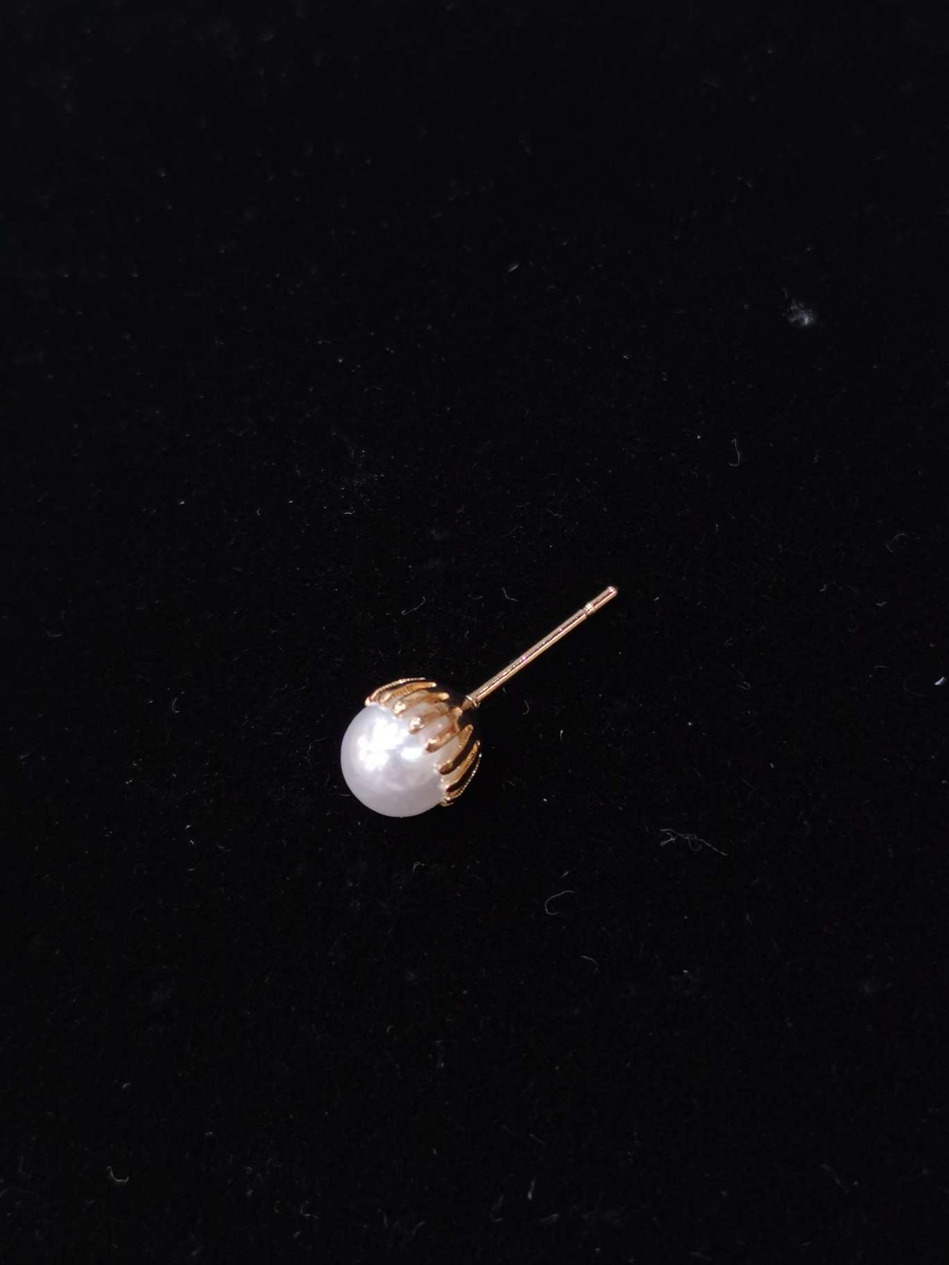 6Mm Multi-Claw Pearl Buckle Earrings
