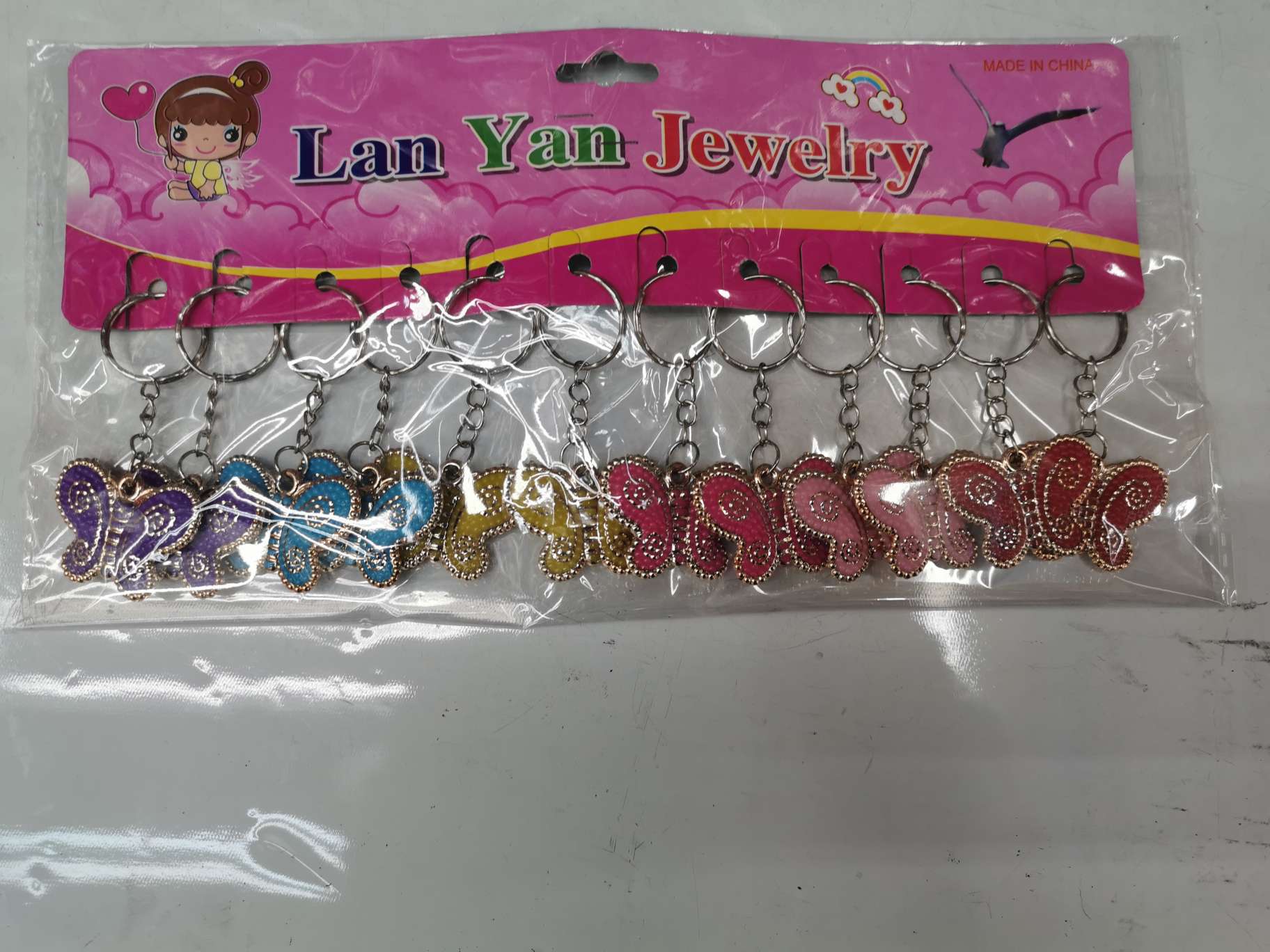 Electroplated keychain heart