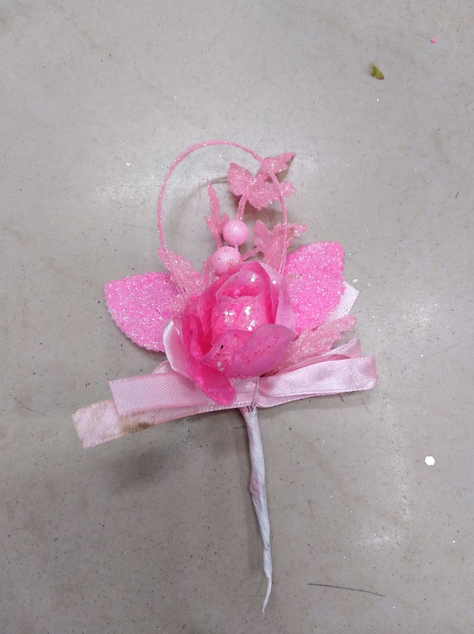 Imitation floral gold cloth flower