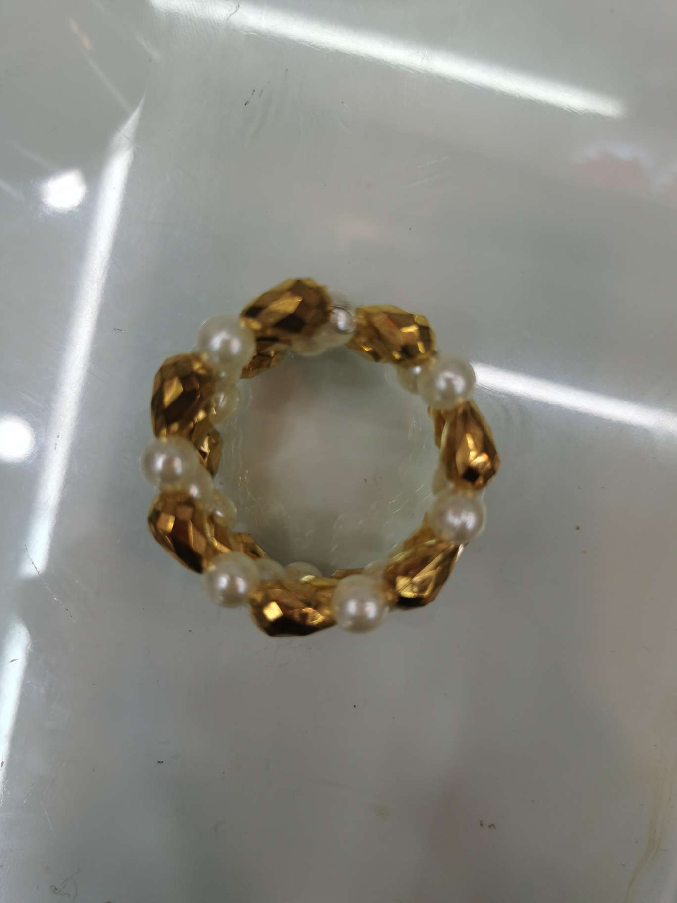 新品儿童手镯彩色塑料小珠子三层