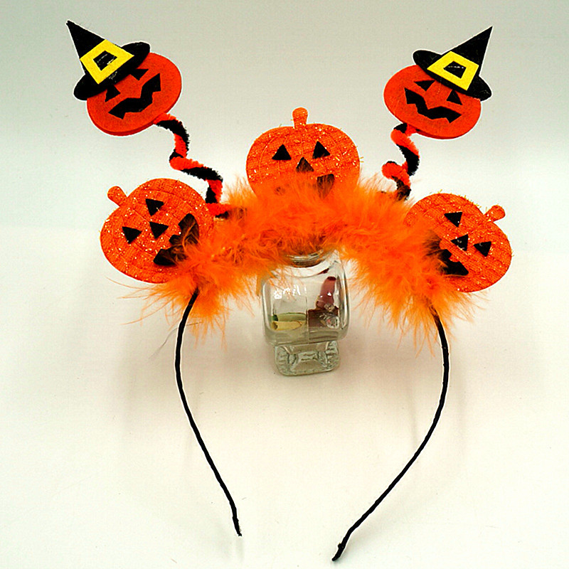 万圣节狂欢节发箍   南瓜蝙蝠巫婆发箍详情图4