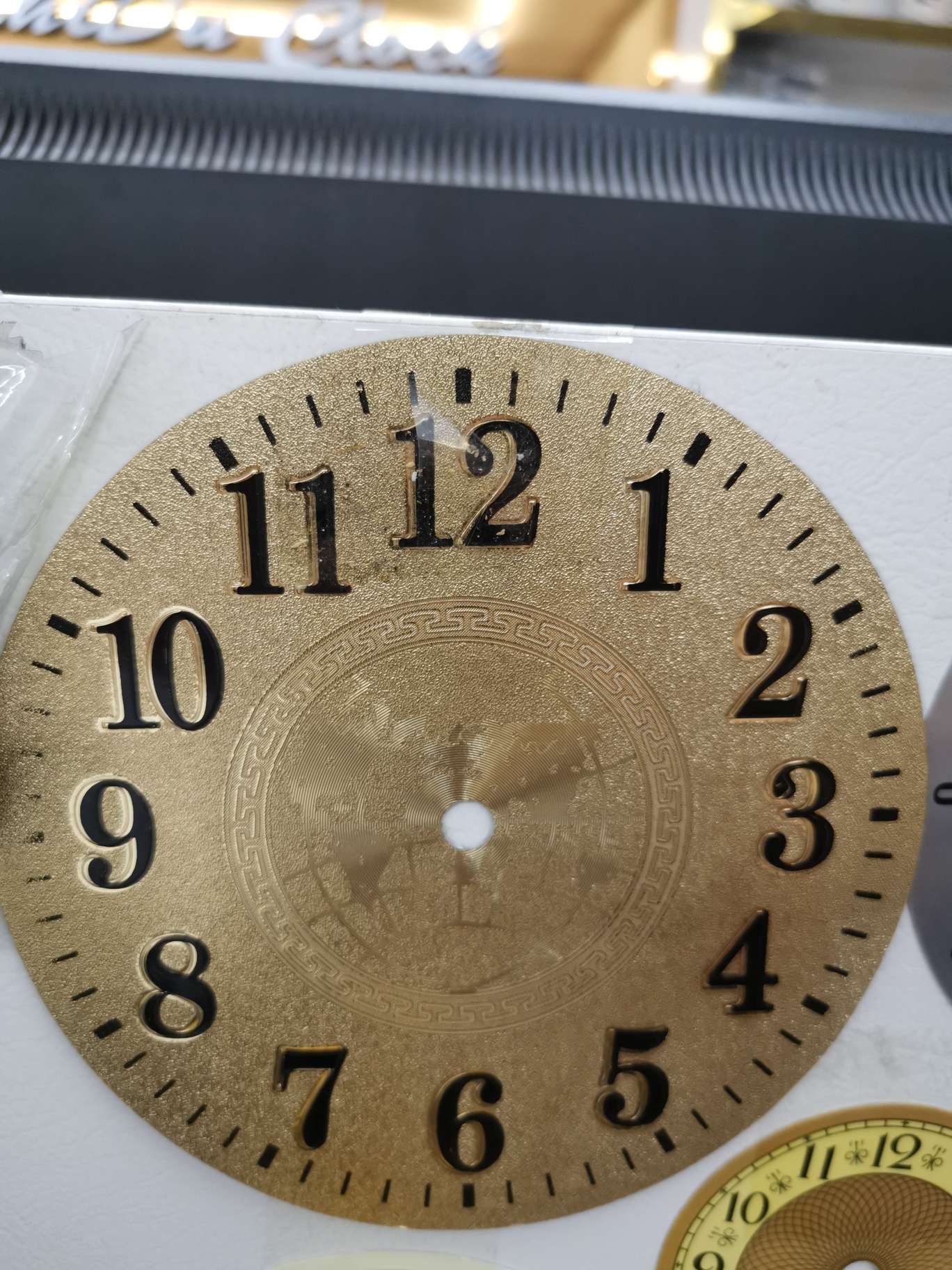 14.5Cm Gold Foil Clock Face For Watch Accessories