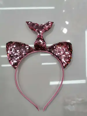 Double-sided sequin mermaid head clasp thumbnail
