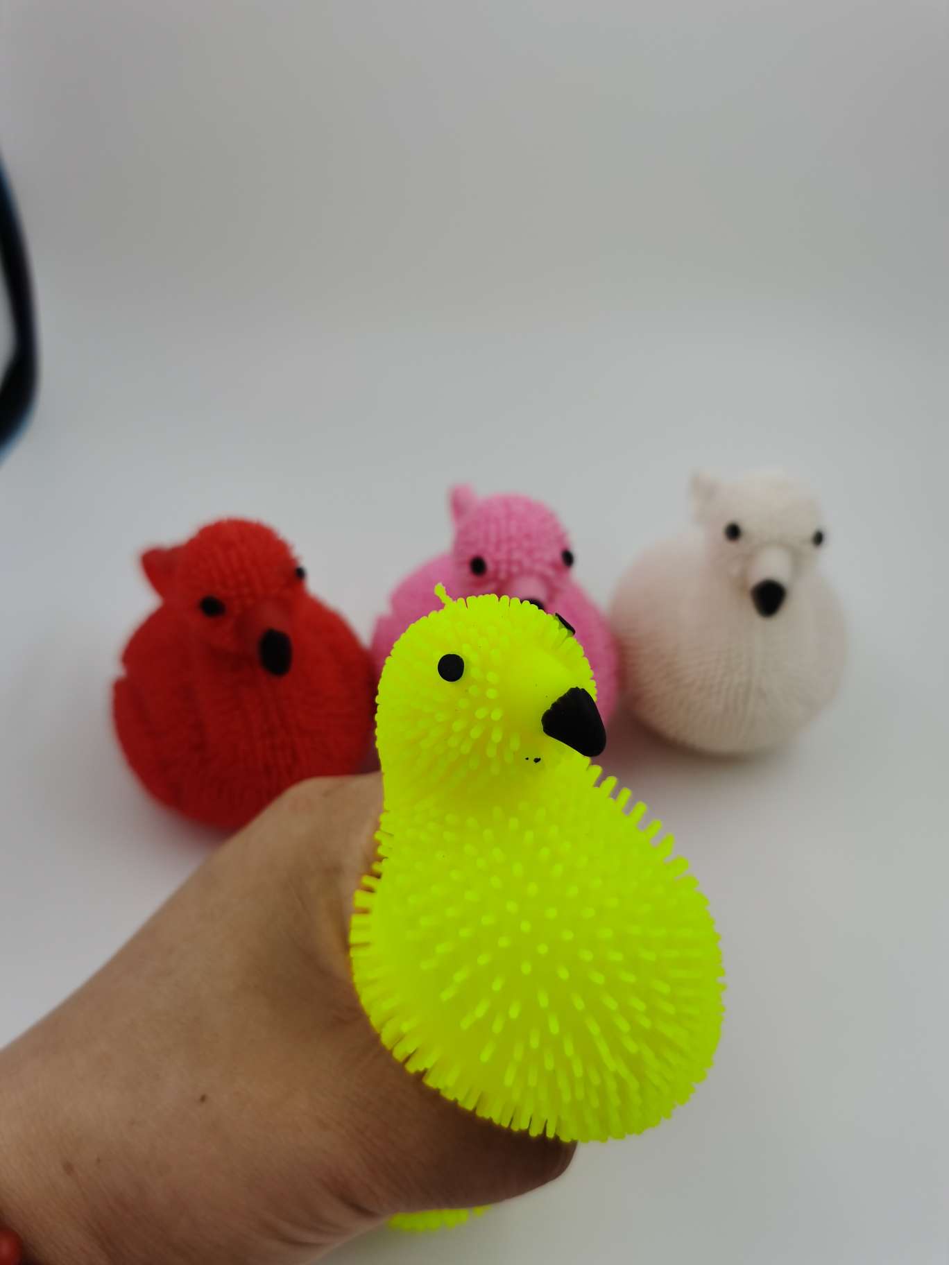 软胶毛毛球毛毛动物毛毛火烈鸟细节图
