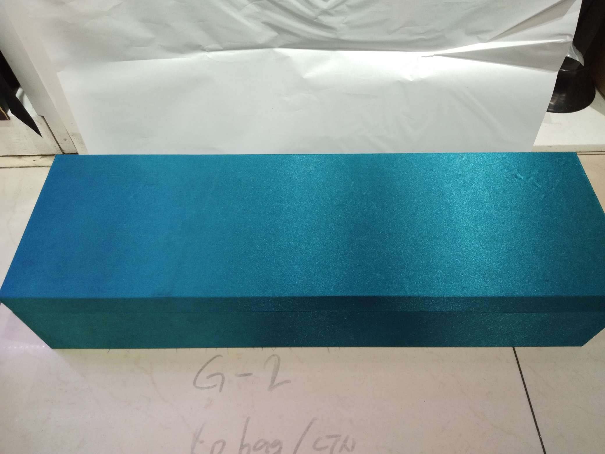 Rectangular gift box and flower box of guns and cannons with fabric and satin