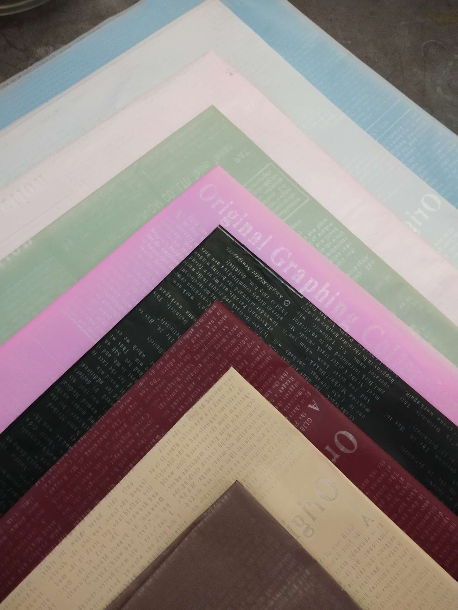 English opp flower wrapping paper flower packaging