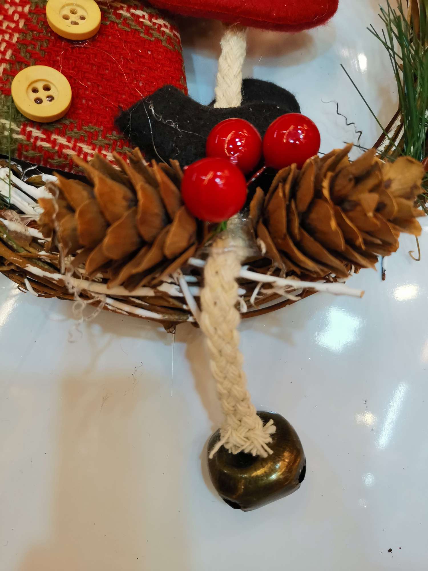 Santa Claus wicker pendant, 16CM details Picture
