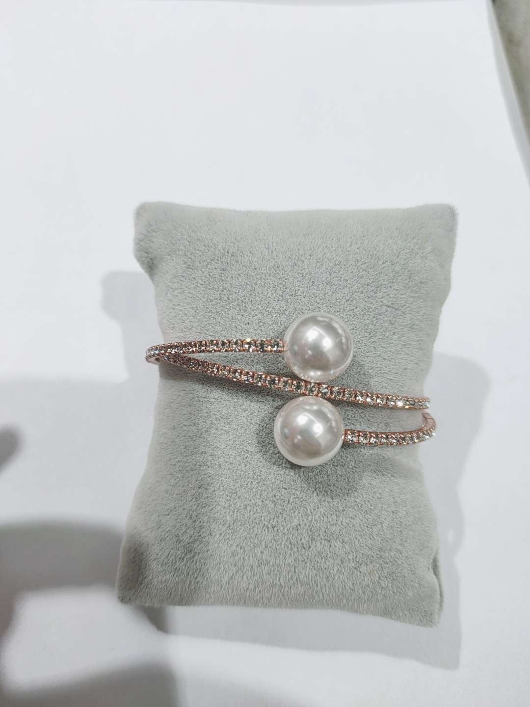 New Japanese and Korean personality double layer design fresh fresh water pearl opening adjustable bestie girlfriend gift bracelet thumbnail