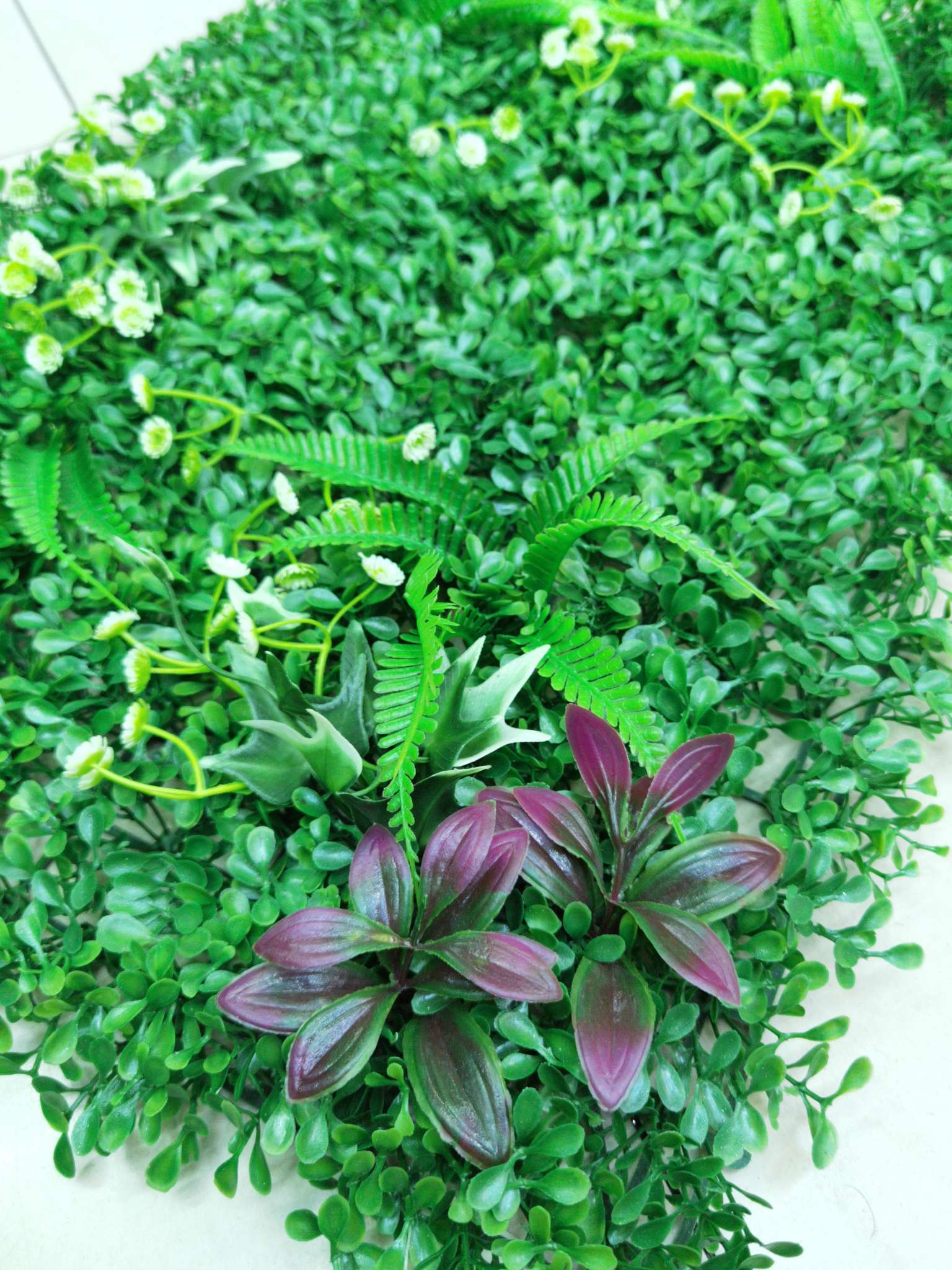 Artificial plant wall, green plant wall, plant wall, decorative wall, flower wall, background wall, interior decoration, balcony, storefront decoration 02 Specification image