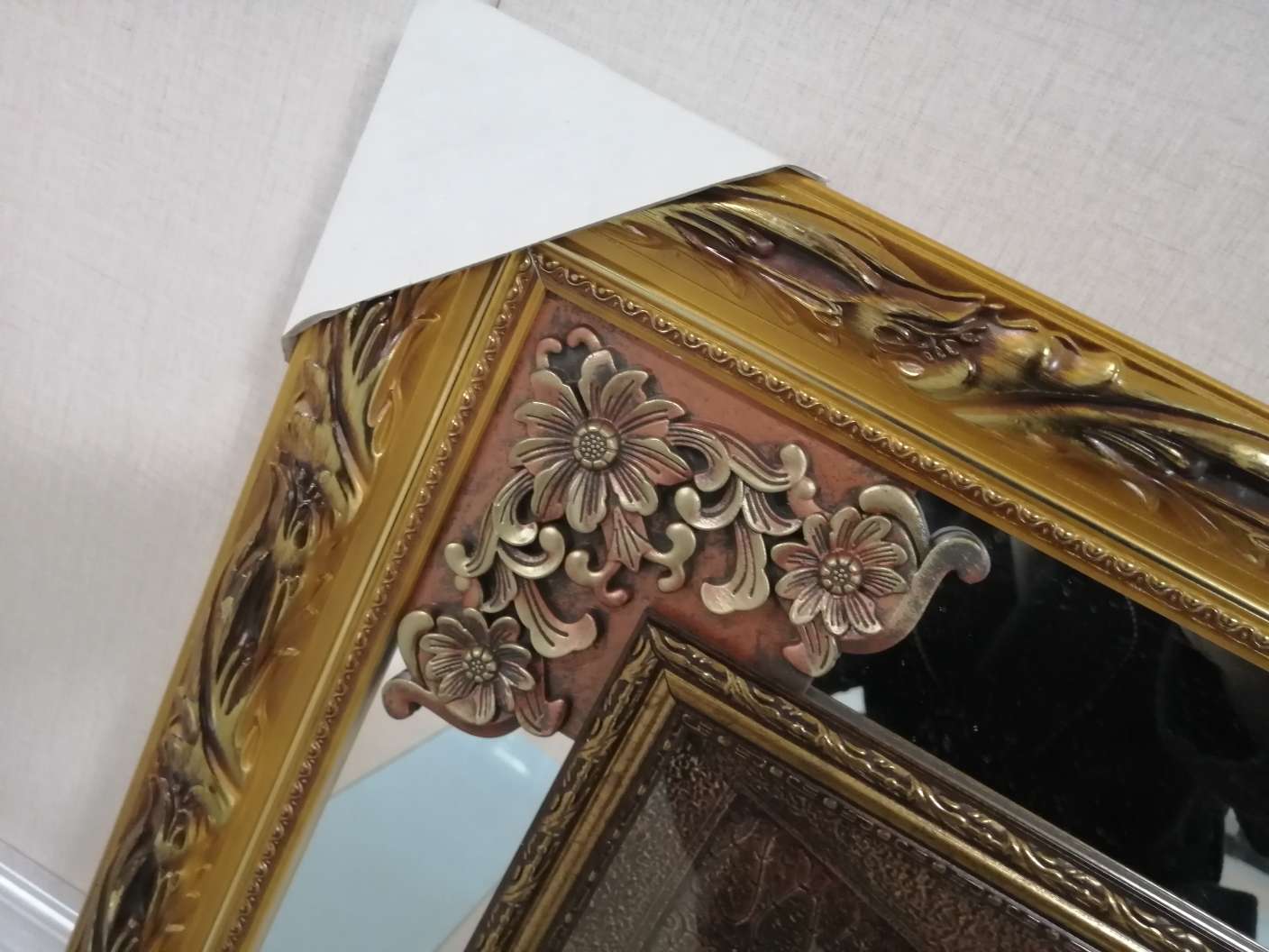 工厂批发 宗教人物装饰画实木双框装饰画客厅装饰画仿浮雕金色最后晚餐白底实物图