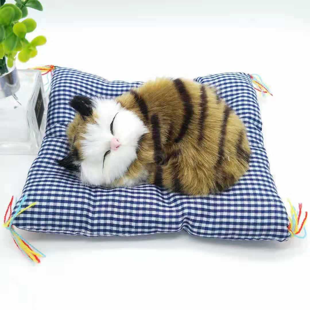 仿真布垫睡猫玩具声控布垫喵喵叫布垫睡猫景区热卖特色商品仿真猫详情图2