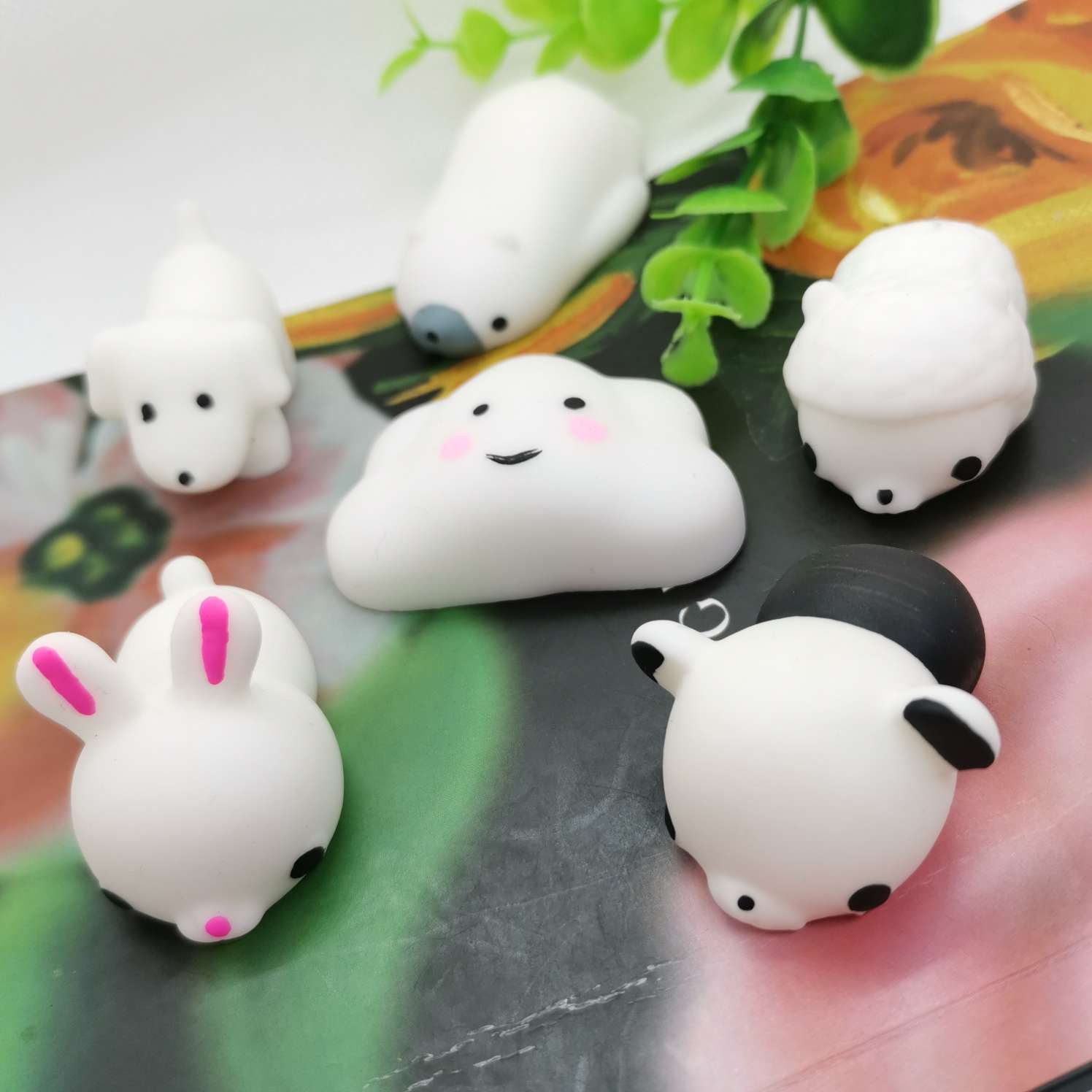 Ground push night market hot style cuddly pet pinching music decompression children's toys creative decompression cute cartoon animal series thumbnail