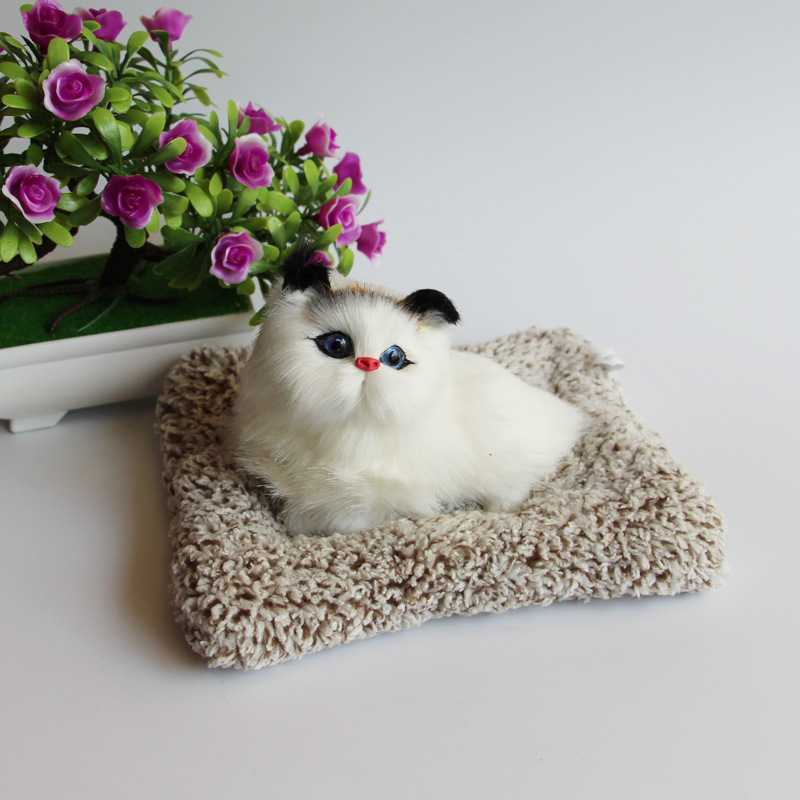 厂家直销仿真猫咪会叫竹炭睡垫猫咪景区热销摆件生日礼物送女朋友详情图8