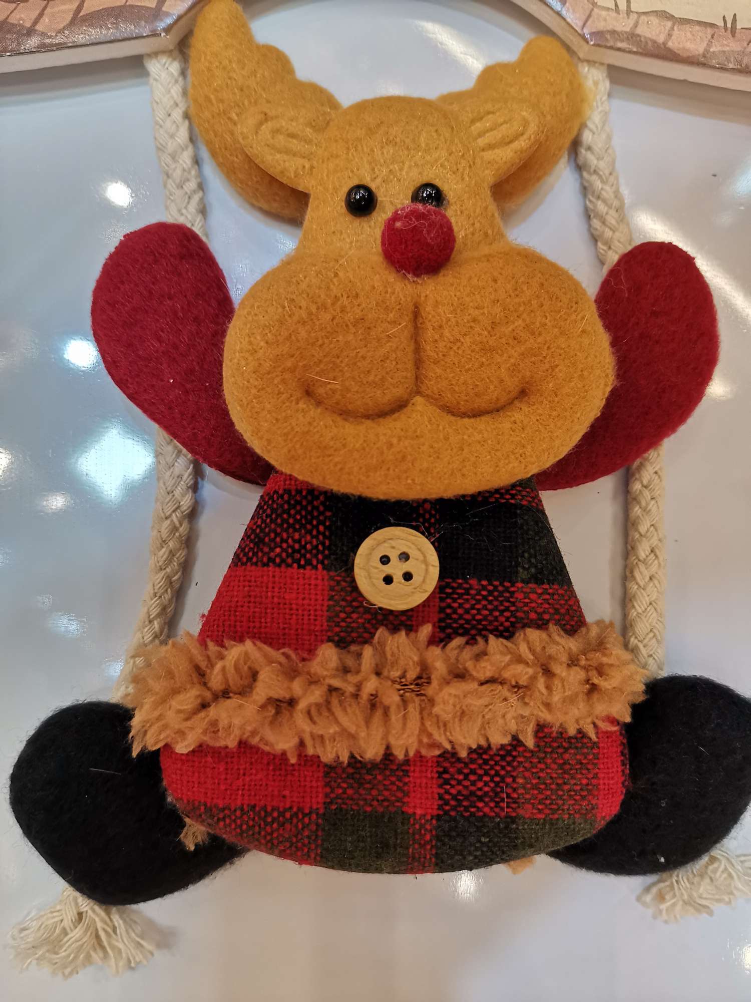 Christmas reindeer pendant with English: 19.5*27CM Application Scenario