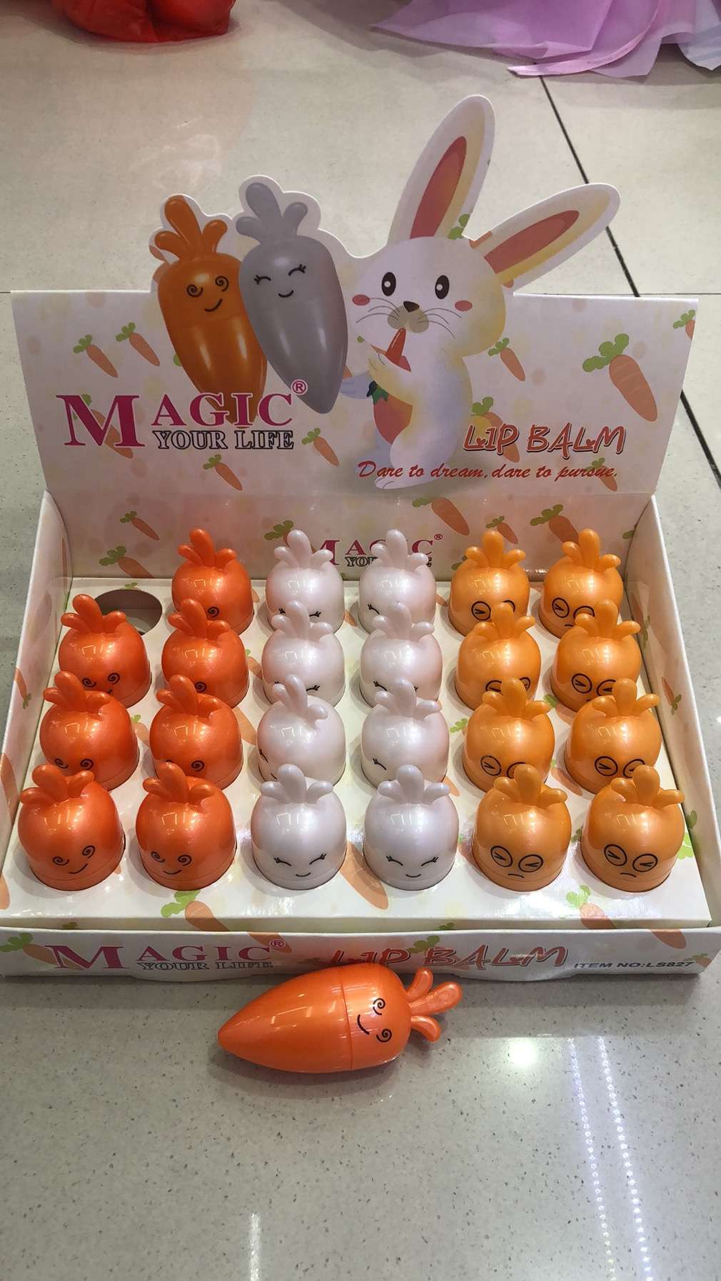 Cartoon cute rose lip balm, lip oil, lip care, facial pre-makeup care, beauty products factory direct sales undefined