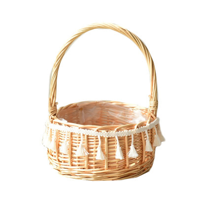 Origin Goods Packaging Flowers Hand-Woven Grass Succulent Flowerpot Willow Hand-Held Flower Basket Xi Shop Wholesale Willow Basket details Picture