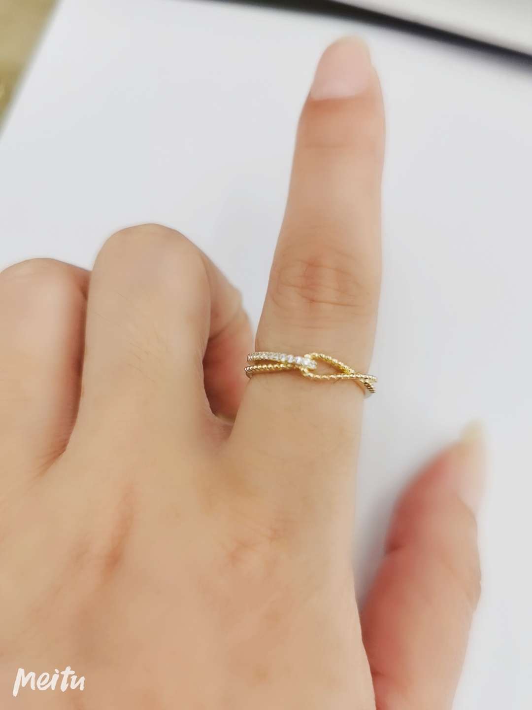 Korean niche design knot twist flower ring temperament personality ring INS wind index finger ring female thumbnail