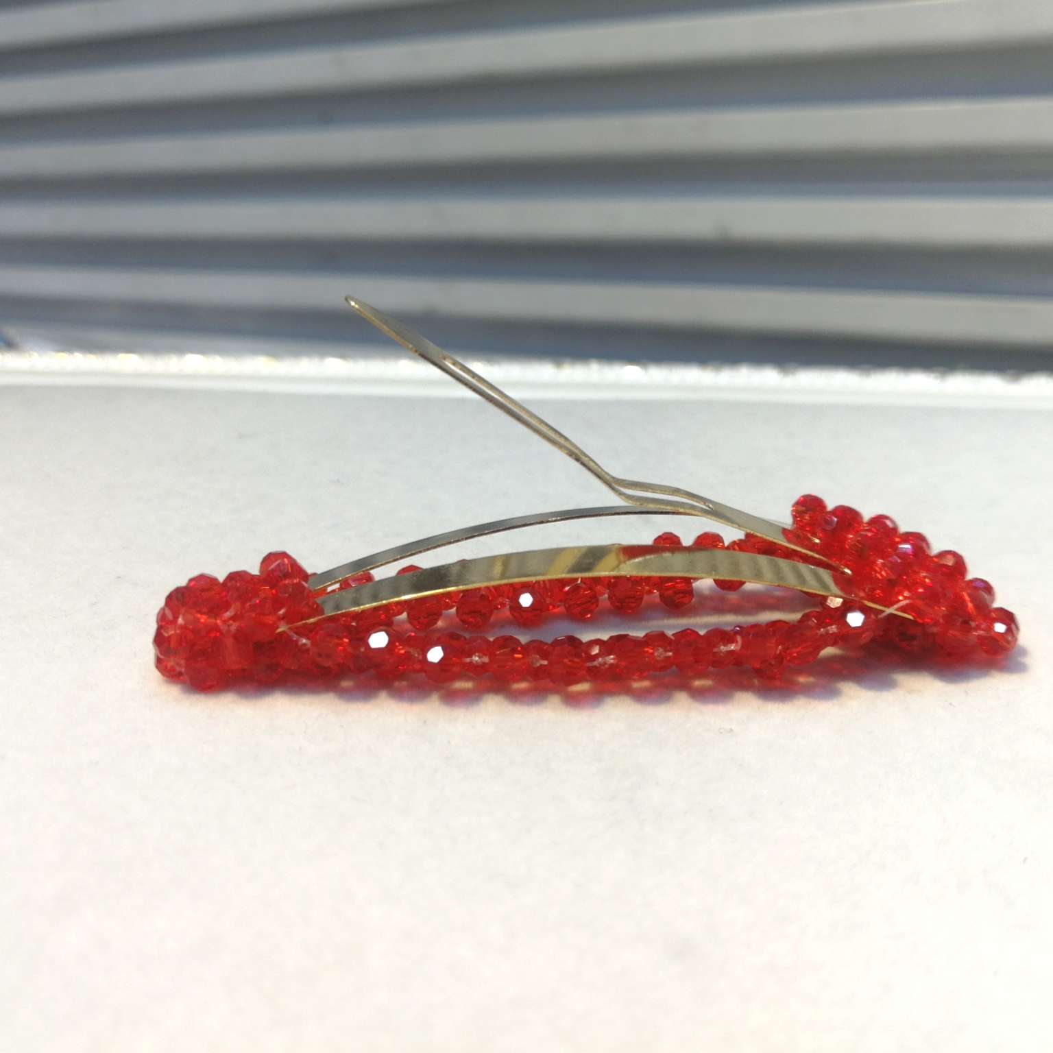 Handmade crystal PP clip, 8 cm Korean bow, banana clip, vertical clip, ponytail clip, hair clip, small anti-slip vertical clip, water diamond hair accessory, large Japanese and Korean hair clip, headwear, little Jinling accessory 410815 details Picture