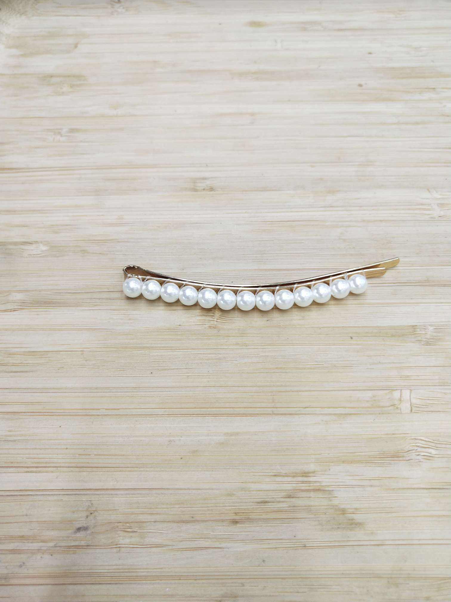 01一字夹017，珍珠一字夹8公分，时尚潮流清新典雅百搭突显个性大方甜美夹子，时尚大气，高雅高贵