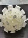 22cm super bright heart-shaped bride's bouquet, simulated flower dot diamond bridesmaid flower Only Love details Picture