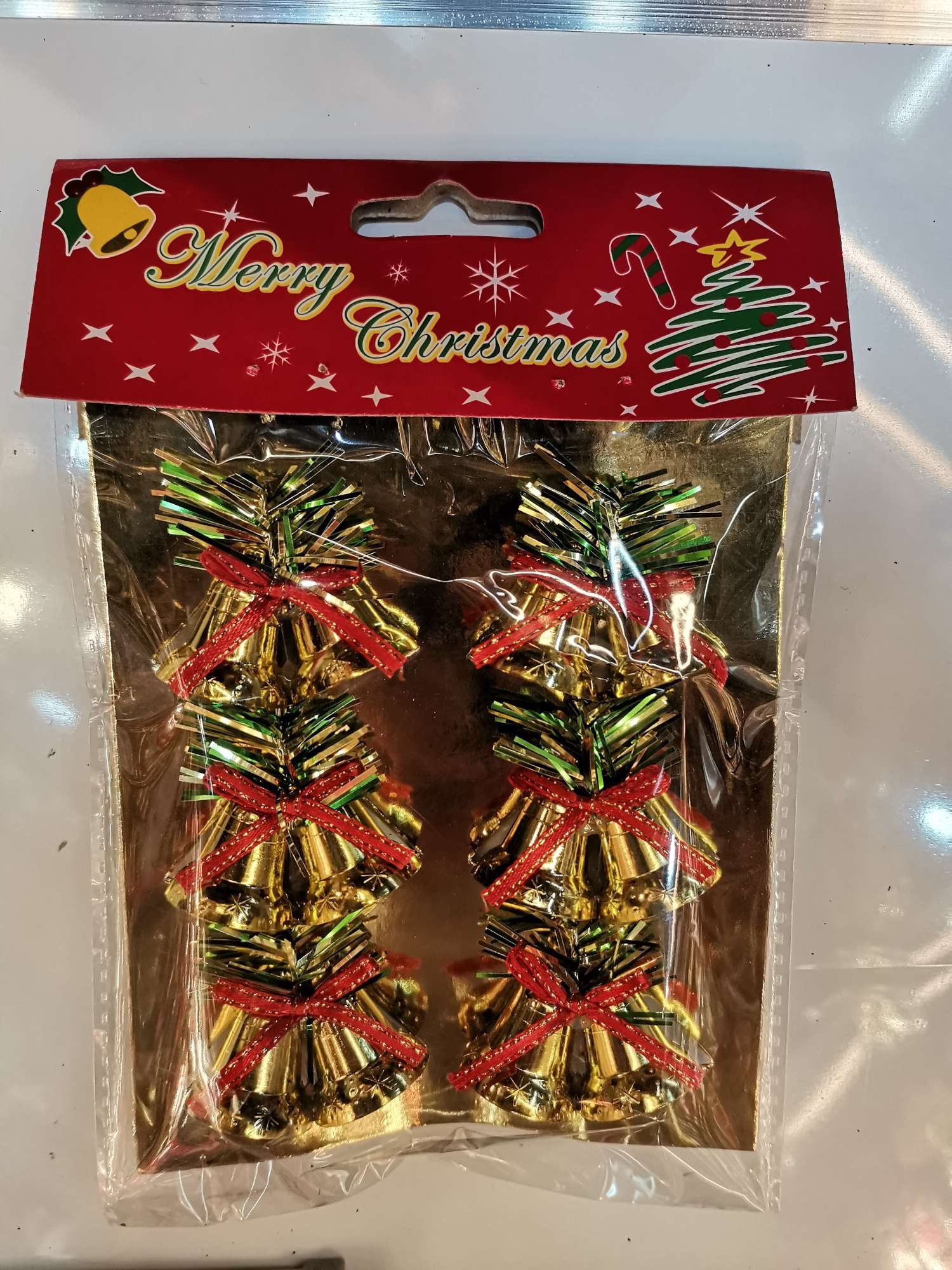 Christmas pendants: 6 pairs of each clock, each clock measuring 2.5*2.7CM