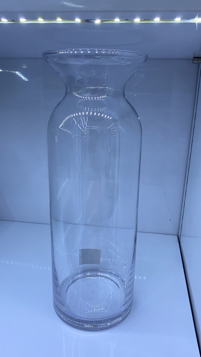 Nordic light luxury glass water cultivation ornaments, modern and simple living room decorations, transparent flower vases, creative 601-34