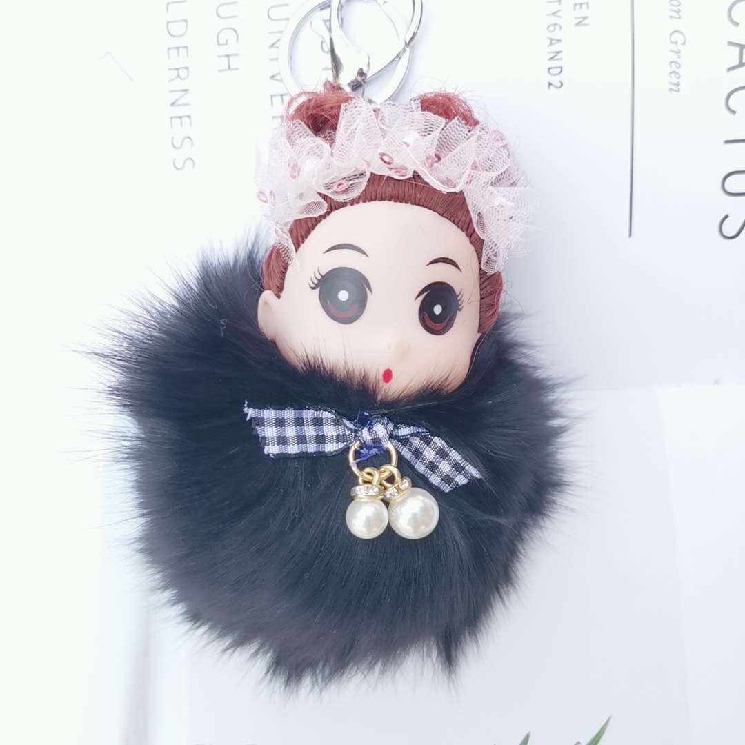 Fox fur ball pendants, cute sleeping dolls, couple dolls, plush pendants, car keychains, bag accessories Application Scenario
